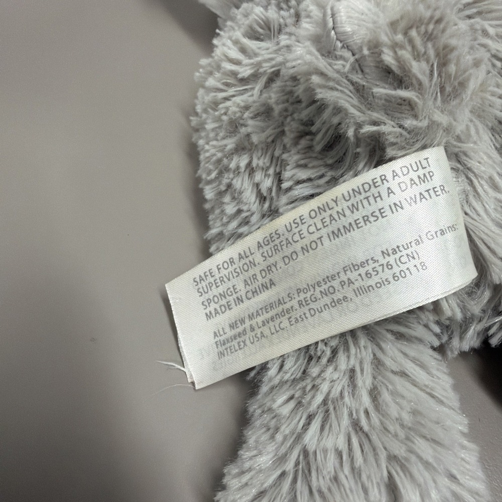 Warmies Microwavable Plush Husky Dog 10" Gray Cream Stuffed Animal Heat Therapy - Picture 11 of 11